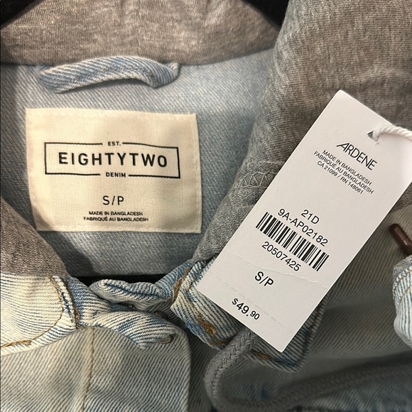 Ardene S Gray Hoodie Jean Jacket - Picture 2 of 3